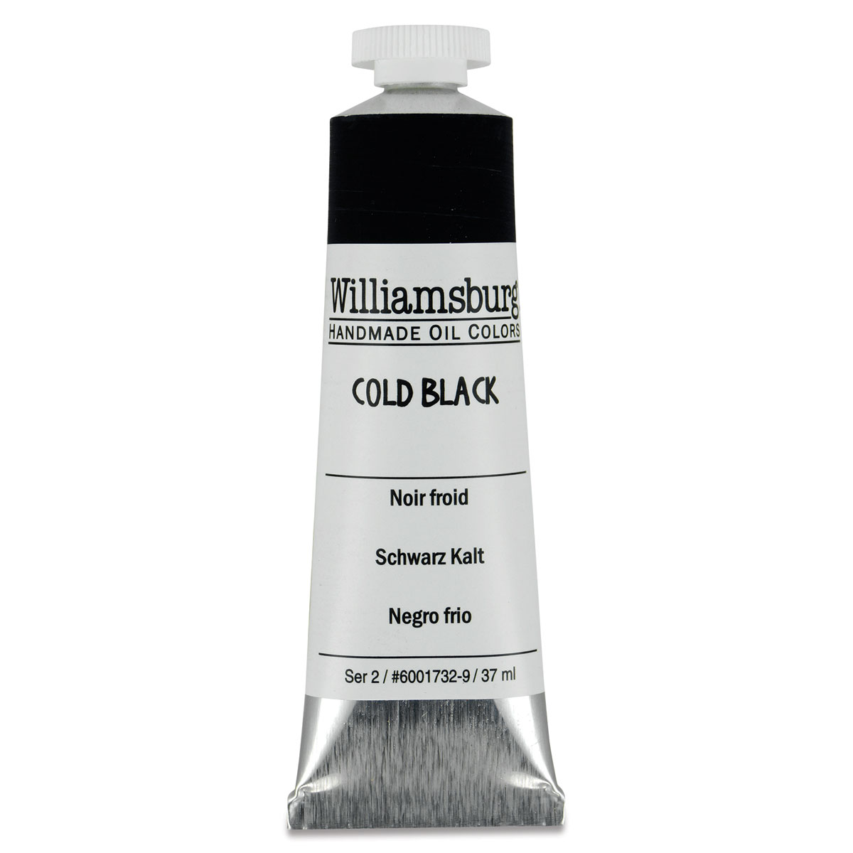 Williamsburg Handmade Oil Paint - Cold Black, 37 ml tube